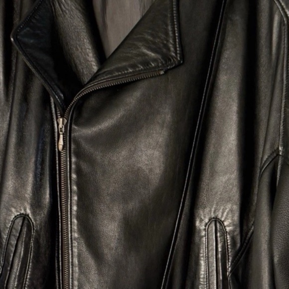 Collezione Vintage Lambsuede Leather Jacket 44 Black Bomber Moto Italy “Flaw” - Picture 4 of 7